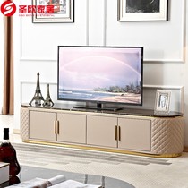 Light luxury TV cabinet modern simple marble floor cabinet small apartment TV background wall cabinet bedroom cabinet TV cabinet