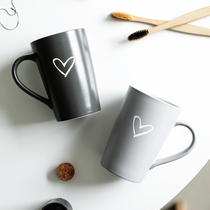 Nordic ceramic bathroom heart-shaped mouthwash Cup wash set tray type brushing mug tooth bowl pair Cup pair