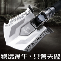 Engineering shovel military version German military shovel multifunctional Chinese Ordnance Engineering shovel outdoor car folding manganese steel shovel
