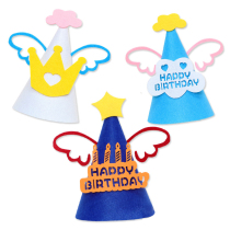 Childrens first birthday hat felt small fresh party hat adult non-woven birthday hat decoration scene arrangement