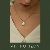 AIR-HORIZON simple clavicle chain female irregular white mother shell pendant fine necklace niche design jewelry