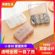 Jewelry Containing Box Earrings Hand Ornament Ear Nail Necklace Multi-Compartment Portable Box Large Capacity Dust-Proof Show Shelf