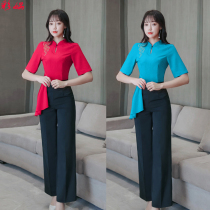 2020 beauty salon new pedicure technician work clothes women autumn sleeve sauna foot bath shop health Hall temperament trousers