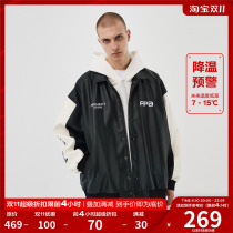 FPA leather jacket stitching jacket baseball jacket Guochao brand loose spring and autumn autumn American jacket couple jacket men