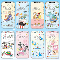 iphonex color film SE2 cartoon cute 7plus monster 6s university xr suitable for apple x tempered film xsmax