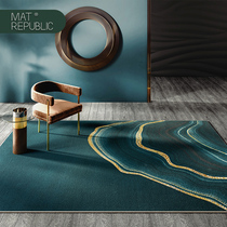 (Hairless carpet) light luxury green living room bedroom carpet Nordic ins household coffee table bedside blanket mat