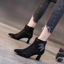High Heels Children 2022 New Summer 2021 Coarse Heel Mid Heel Pointed Martin Short Boots Hollowed-out Mesh Yarn Cool Boots