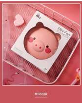 Piggy makeup mirror mini fan USB portable fan LED fill light beauty makeup cute portable mirror fan
