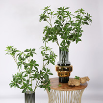 New Chinese TV cabinet HorseHorsewood leaf flower Art Nordic wind simulation flower home soft clothing engineering false leaf