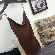 Soft glutinous silky silk collar vest spot