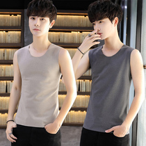Autumn and winter early high school students German velvet seamless thermal vest mens close-fitting bottoming shirt youth vest vest