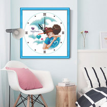 Cross stitch 2021 thread embroidery new small watch living room dining room clock simple modern flower simple embroidery small pieces