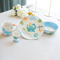 PAGOO Thailand Import Cartoon Ceramic Children Cutlery Suit Cute Rice Bowl MARK CUP SOUP BOWL FOR CHILDREN