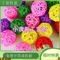 Kindergarten decoration hanging ornament air hanging ornament color ball handmade rattan DIY creative rattan ball corridor ring creation layout