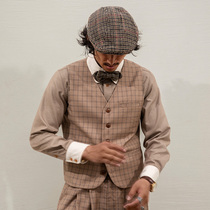 SOARIN retro Inglo Plaid suit waistcoat for male Welsh gge business casual workhorse waistcoat