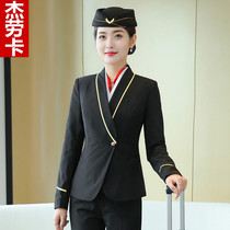 Beihang flight attendant uniform professional suit womens vest skirt art Test clothing hotel front desk guide clothes work clothes