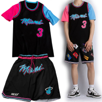 Summer basketball T-shirt set short sleeve shorts quick-drying top breathable half-sleeve running sports jersey fitness training suit