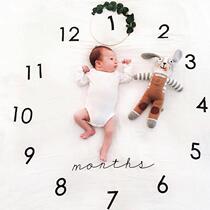 Newborn baby growth month record commemorative book photo background cloth newborn baby daytime photo background card