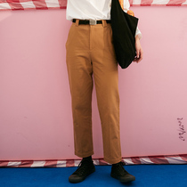 Deer and Flying Bird Early Autumn Slim Retro Loose Joker Nine Small Straight Casual Pants Children 1906