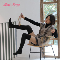 Fake knee socks Spring and autumn winter pantyhose jk velvet stitching socks fake high stockings stockings fake thigh stockings