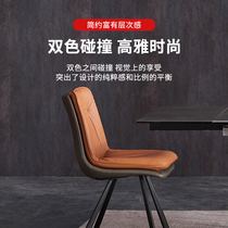 Italian Style Light Lavish Dining Chair Coffee Hall Soft Bag Casual Talks Chair Designer Creative Modern Minima Backrest Chair