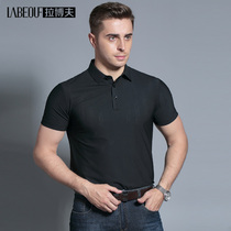 LaBeouf LaBov short sleeve T-shirt men Middle-aged business leisure plus size dad lead new recommended half sleeve
