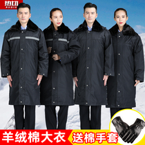 Security cotton coat Mens winter thickened cotton clothing overalls Winter clothing multi-functional cold-proof labor insurance large cotton coat coat women