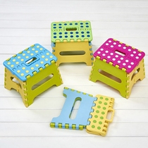 Thickened children's plastic foldable stool cartoon portable adult low stool mini small stool outdoor household bench