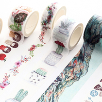 Handbook and paper tape color cute printing adhesive paper Handbook material lipstick sticker diary decoration sticker