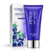 Boquanya Blueberry Cleanser Moisturizing Deep Cleansing Shrinkle Porous Control Oil Removal Facial Cleanser
