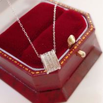 Special offer 18K small waist diamond pendant 20 points full diamond diamond pendant Clavicle diamond necklace