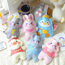 Cute cartoon plush hot water bag PVC material high temperature resistant hand warm treasure explosion proof warm water bag warm hand water injection bag