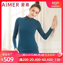 Love warm velvet small turtleneck long sleeve top AM723302