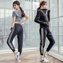 Autumn and winter net red fitness sports suit women loose fat mm gym running speed drying clothes large size yoga clothes