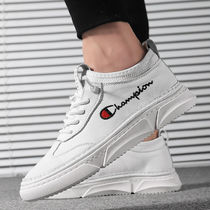 2022 new spring and autumn white shoes casual sneakers heightening shoes mens trendy shoes students Korean version of all-match trend white shoes