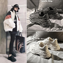 Lace women shoes 2020 spring new daddy shoes women casual shoes Joker sports shoes ins trendy shoes X0313