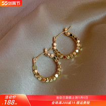 South Korea Circle Earrings Earrings Woman Temperament Fashion Superior Atmosphere Hyperbolic Circles Pure Silver Retro Port Wind And European Ear Accessories
