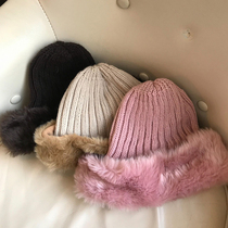 SYT winter cute and warm wool knitted hat Korean version of 2021 new outdoor thickened pullover wool hat