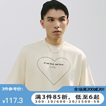 SAMESAME22SS if the love of milk yellowed white short sleeve t-shirt minimalist printed retro street flirts for men and women