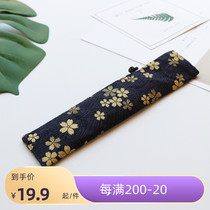 (Small ink cartridge spot) and wind hand-painted gold pen pen bag sea water pattern cotton single Japanese pen cover