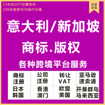 Italy Trademark registration Singapore Canada Company registration Copyright registration Russia Australia application