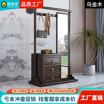 New Chinese-style Ukraine Wood Capsule All-solid wood small bedroom with mirror multi-function cloak rack living room cabinet