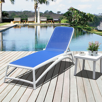 Oude outdoor garden bed balcony Plastic adjustable bed European-style simple beach hotel Pool lounger Courtyard
