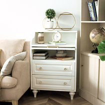 Japanese-style solid wood bedside table bedroom small storage cabinet childrens bookcase living room locker display cabinet drawer bucket