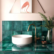 Fish love Sugar Nordic ins kitchen bathroom 200 Moroccan dark green pink bathroom tiles small square tiles