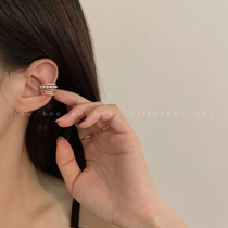 Multi-layer pearl ear clip earrings earrings advanced sense French painless circle ear bone clip