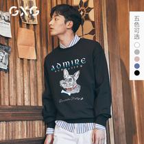 GXG mens clothing 21 years Spring and autumn hot sale round neck sweater mens trend loose coat
