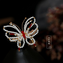 Hair clip side clip Girl simple cute temperament clip Butterfly hair accessories Fashion personality Classical Hanfu Cheongsam accessories