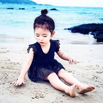 Childrens swimsuit Female childrens one-piece princess cute baby Korean one-piece girl skirt swimsuit
