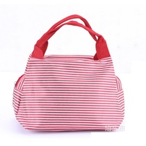 Fashion lunch box bag handbag Korean version fresh waterproof canvas rice bag Female large bag with rice bento bag